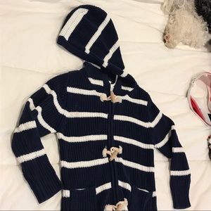 Boys’ striped hooded sweater
